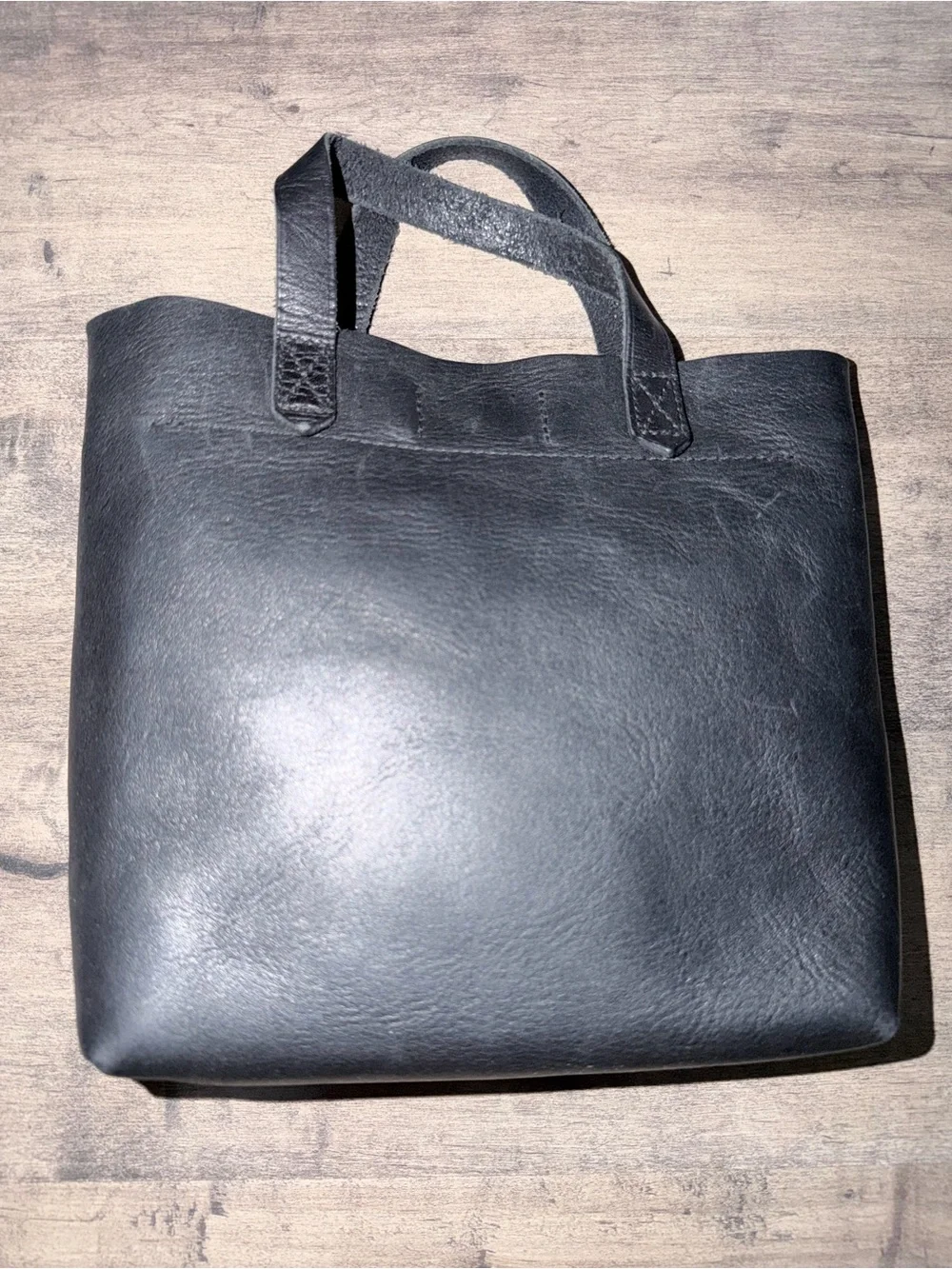 Madewell Black Leather Mini Transport Tote